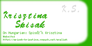 krisztina spisak business card